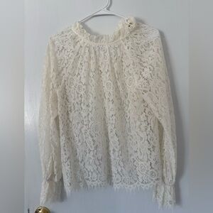 Impressions White Lace Blouse / Overshirt